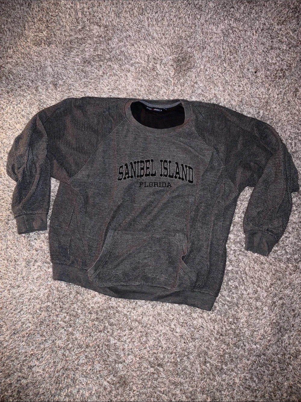 Sanibel Island Florida Men's Gray Crewneck Sweater